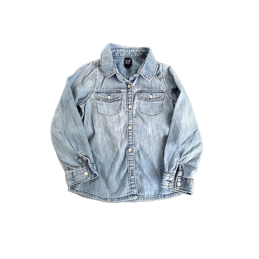 Gap Boys Denim Toddler Shirt Size 5 100% Cotton School Kids
